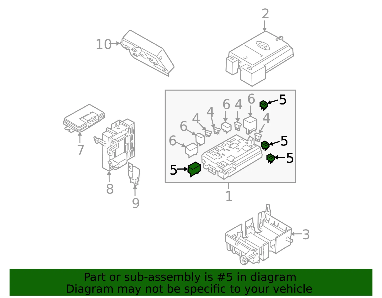 Fuse - Kia (18980 04806) - view 3